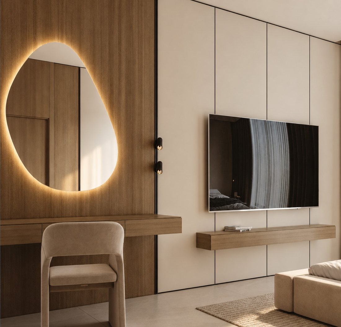 Bedroom, furnished scheme