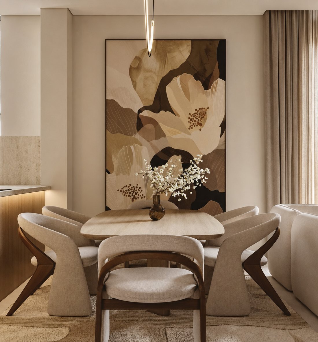 Dining area, furnished scheme