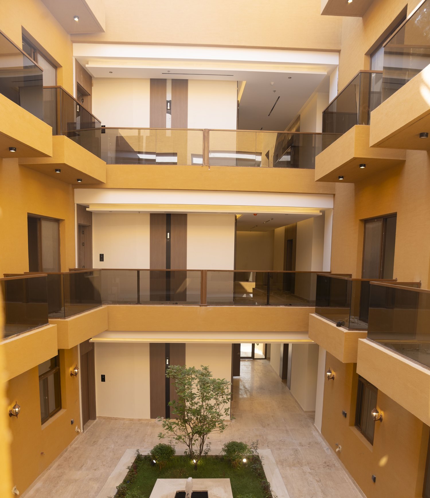 Internal courtyard across three levels